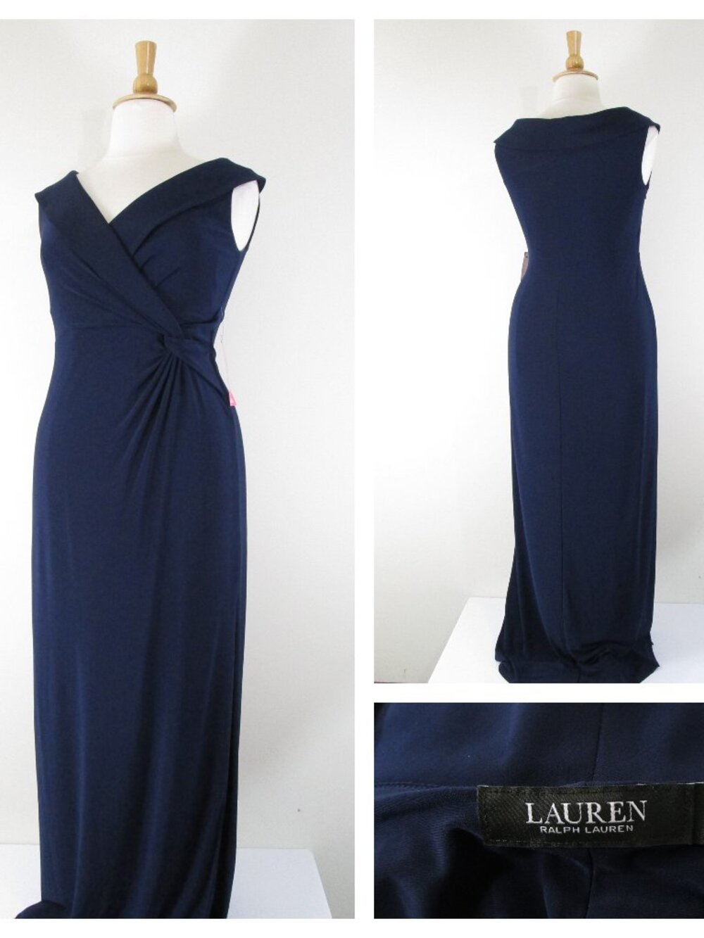 Lauren Ralph Lauren Navy Blue Maxi Dress